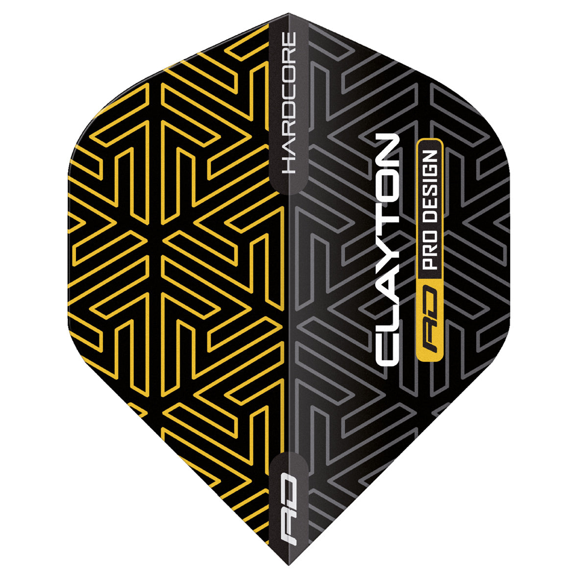 Hardcore Premium Jonny Clayton Gold & Black Standard Dart Flights by R