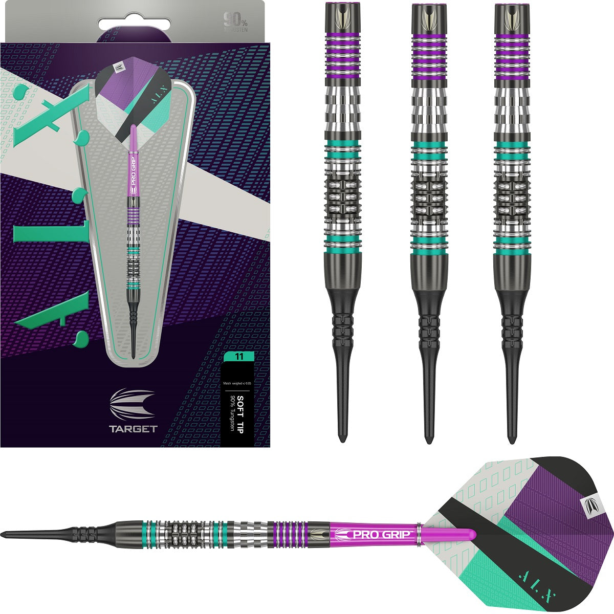 Target ALX 11 90% Tungsten Soft Tip Darts – Double Top Darts