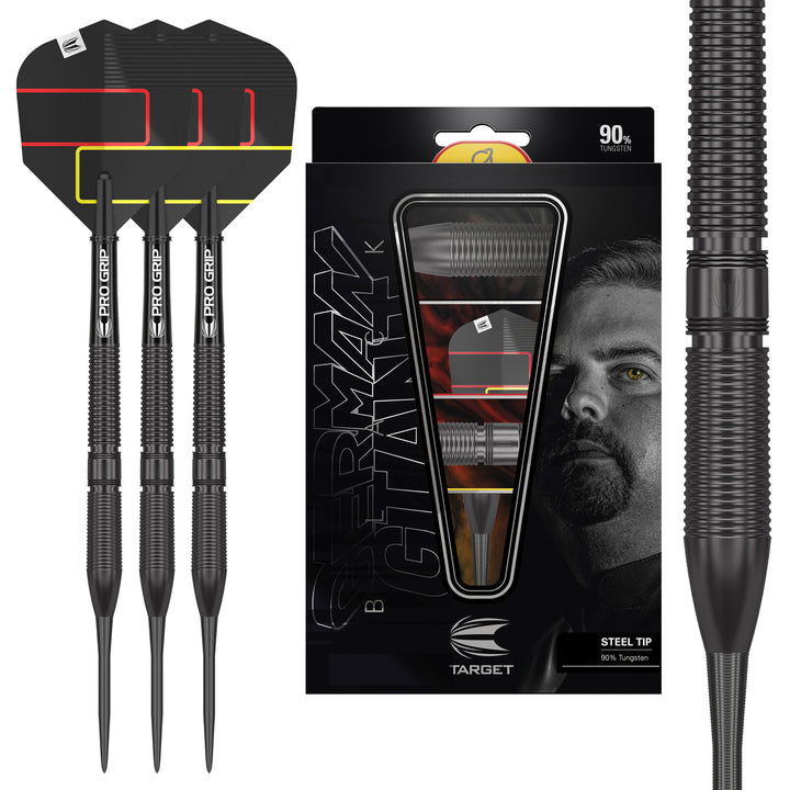 Gabriel Clemens Black 90% Tungsten Steel Tip Darts by Target