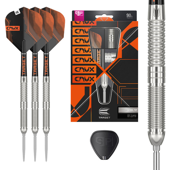 Crux 01 90% Tungsten Swiss Point Steel Tip Darts by Target