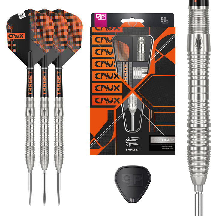 Crux 03 90% Tungsten Swiss Point Steel Tip Darts by Target