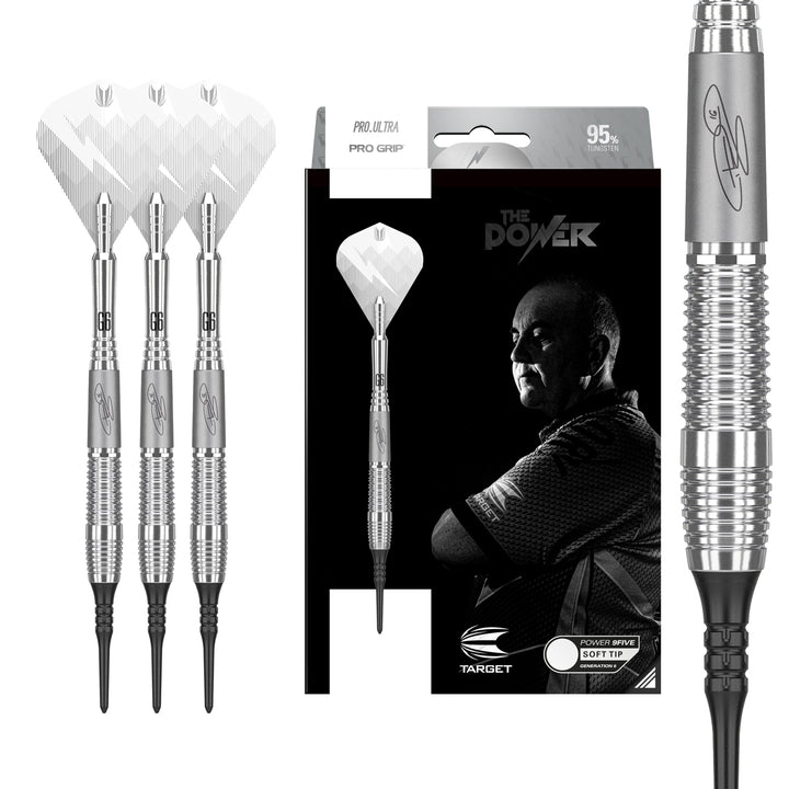 Phil Taylor Gen 6 9FIVE 95% Tungsten Soft Tip Darts by Target