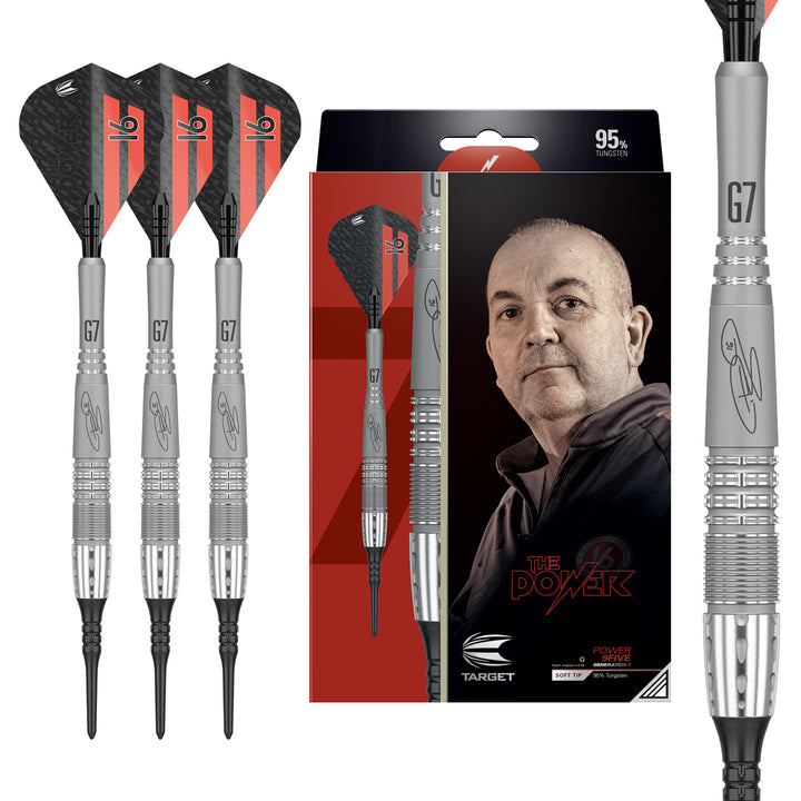 Phil Taylor Power 9FIVE G7 95% Tungsten Soft Tip Darts by Target