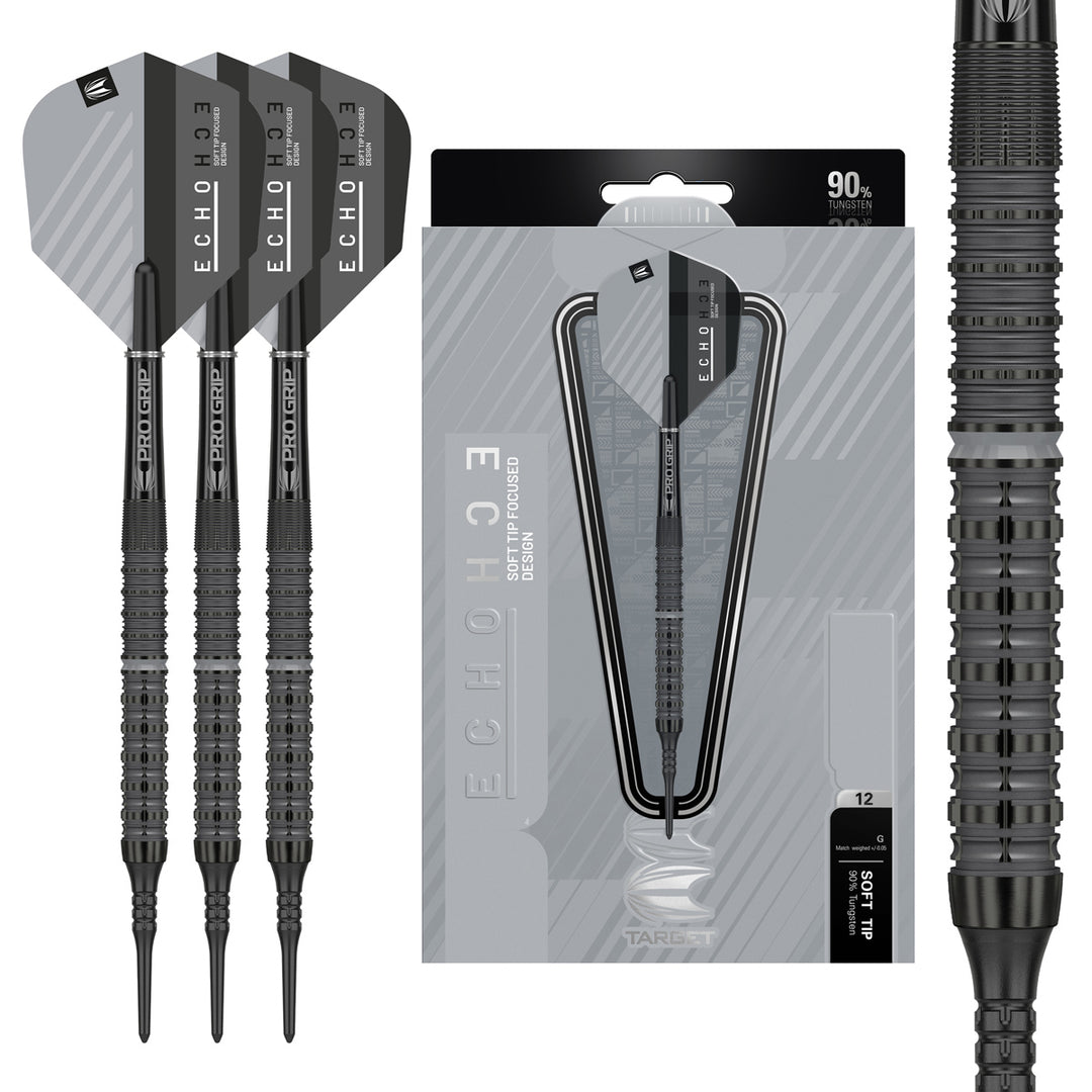 Echo 12 90% Tungsten Soft Tip Darts By Target