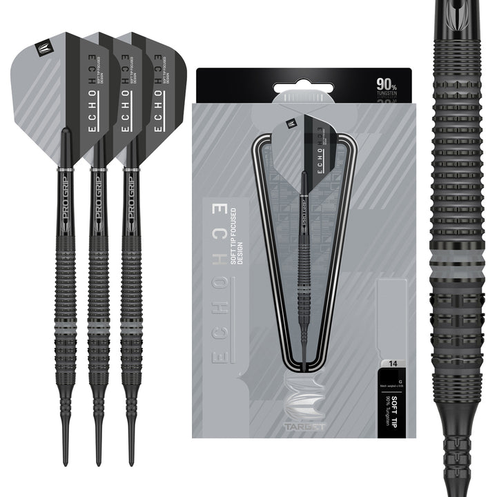 Echo 14 90% Tungsten Soft Tip Darts By Target