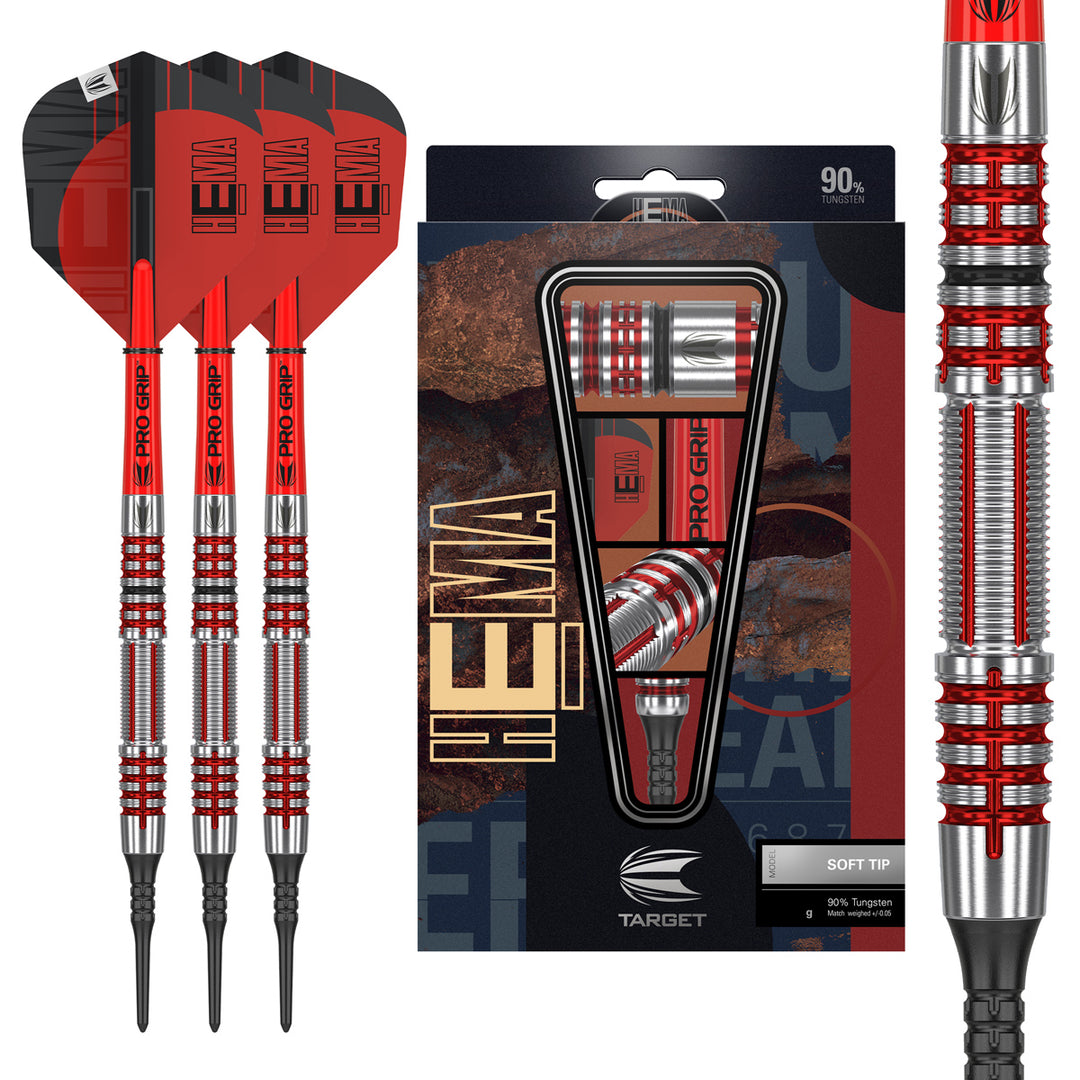 Hema 11 90% Tungsten Soft Tip Darts by Target