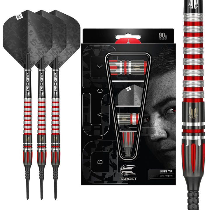 Nathan Aspinall 90% Tungsten Black Soft Tip Darts by Target