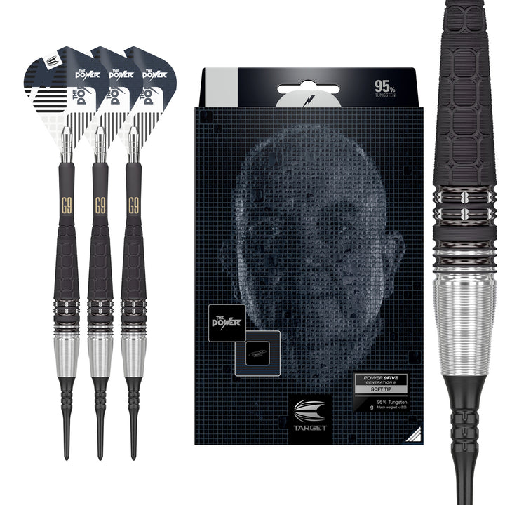 Phil Taylor Power Gen 9 95% Tungsten Soft Tip Darts by Target