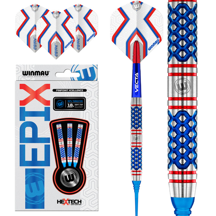 Epix 90% Tungsten Soft Tip Darts by Winmau