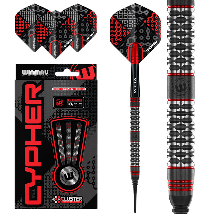 Cypher 90% Tungsten Soft Tip Darts by Winmau