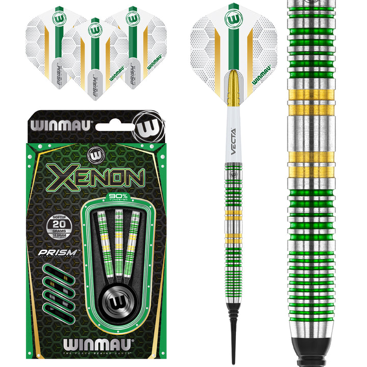 Xenon 90% Tungsten Soft Tip Darts by Winmau