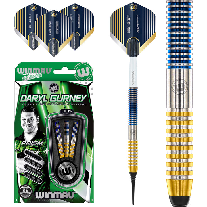 Daryl Gurney SC 1.0 Series 90% Tungsten Soft Tip Darts by Winmau