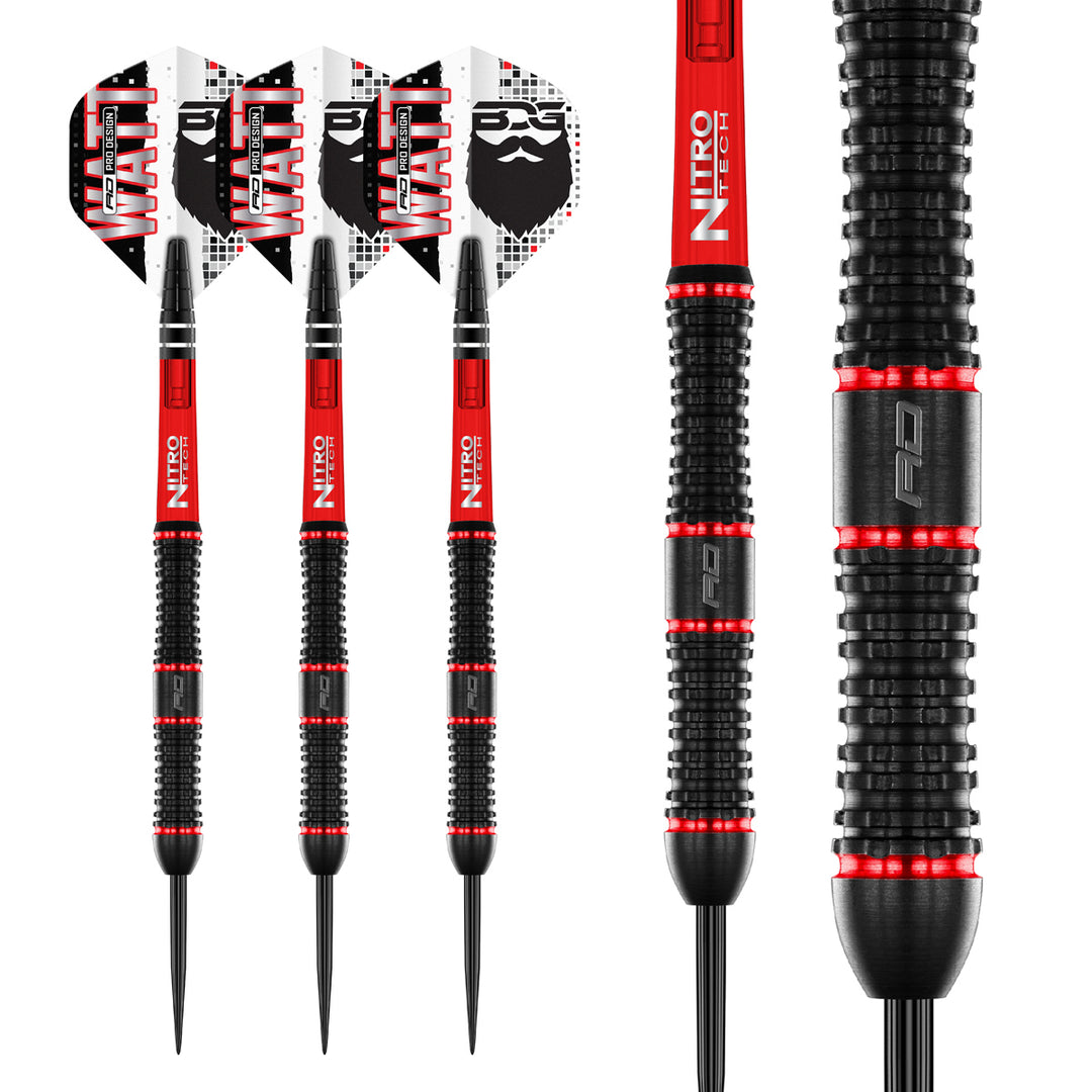 Jason Watt 90% Tungsten Steel Tip Darts by Red Dragon