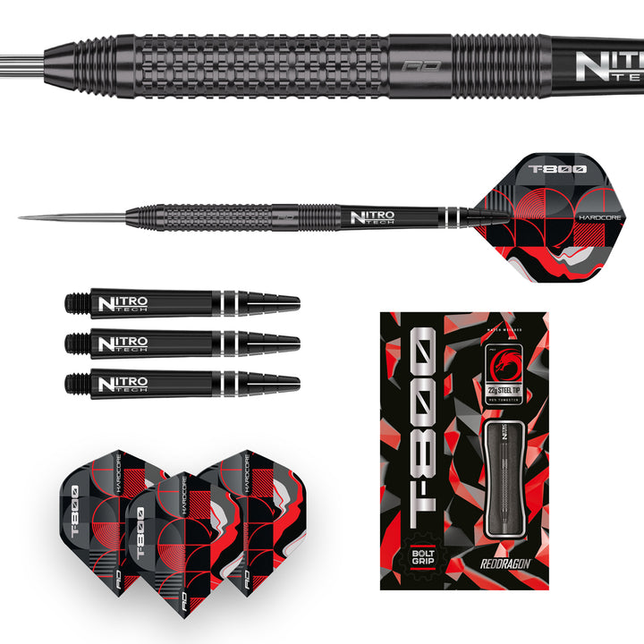 T-800 90% Tungsten Steel Tip Darts by Red Dragon