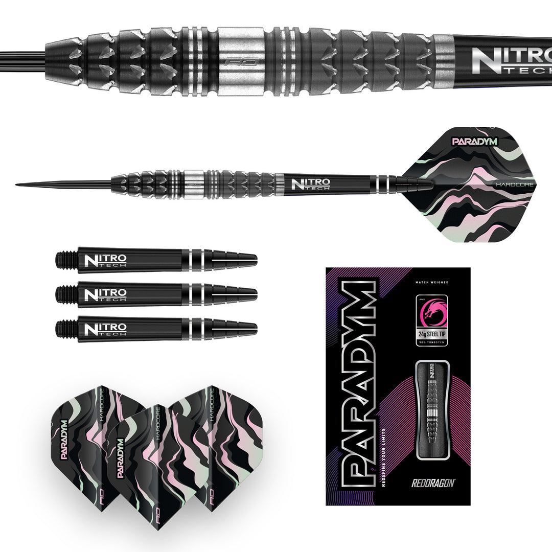 Paradym Torpedo 90% Tungsten Steel Tip Darts by Red Dragon