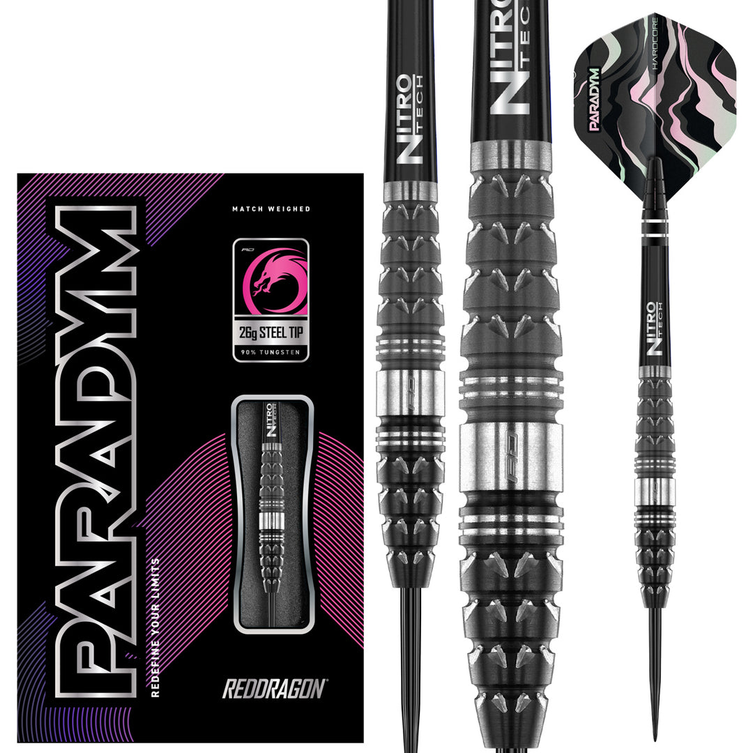 Paradym Torpedo 90% Tungsten Steel Tip Darts by Red Dragon