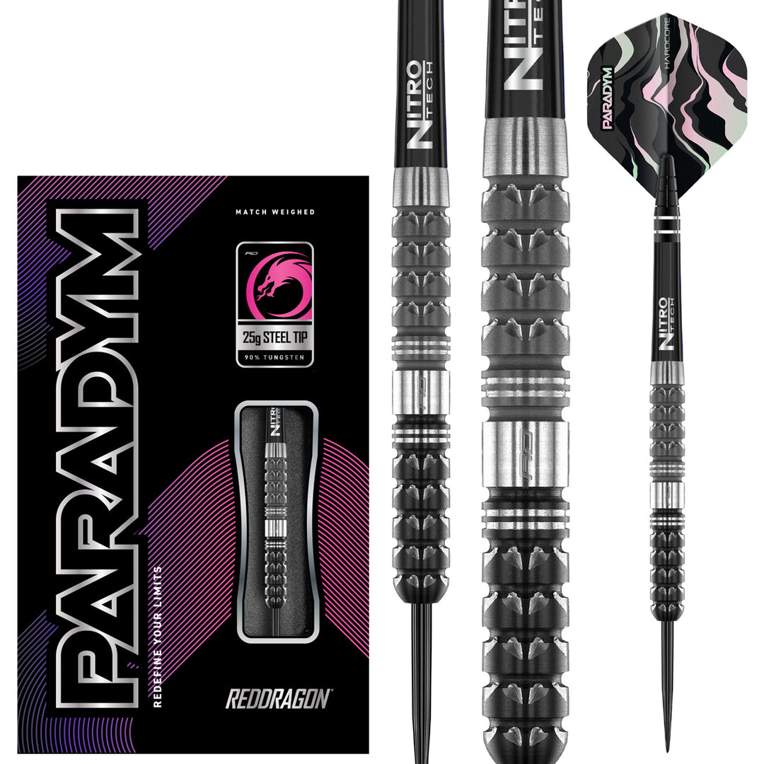 Paradym Tapered 90% Tungsten Steel Tip Darts by Red Dragon