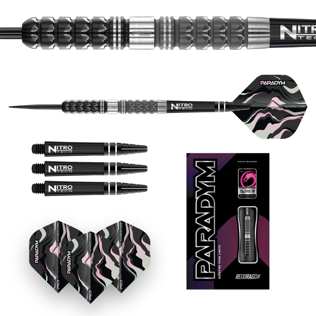 Paradym Tapered 90% Tungsten Steel Tip Darts by Red Dragon