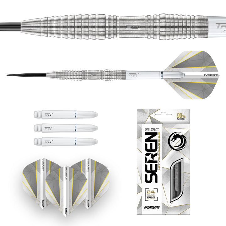 Seren 3 Pure 90% Tungsten Steel Tip Darts by Red Dragon