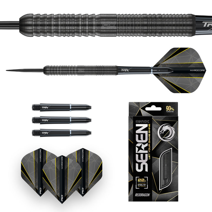 Seren 1 Onyx 90% Tungsten Steel Tip Darts by Red Dragon