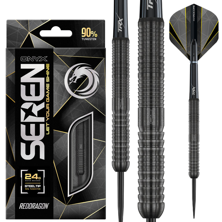 Seren 1 Onyx 90% Tungsten Steel Tip Darts by Red Dragon