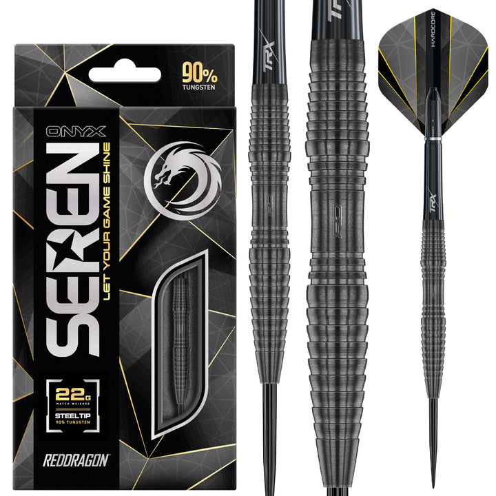 Seren 3 Onyx 90% Tungsten Steel Tip Darts by Red Dragon