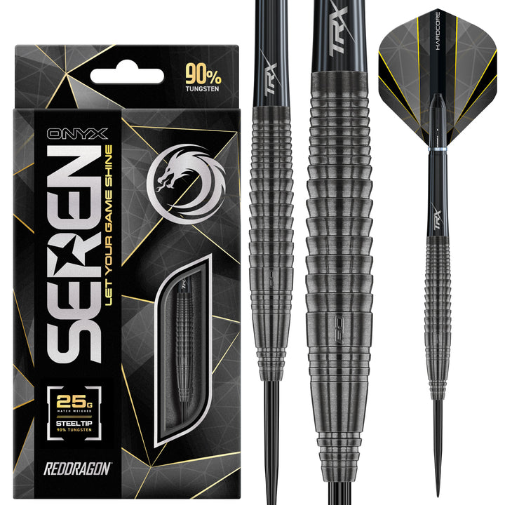 Seren 4 Onyx 90% Tungsten Steel Tip Darts by Red Dragon