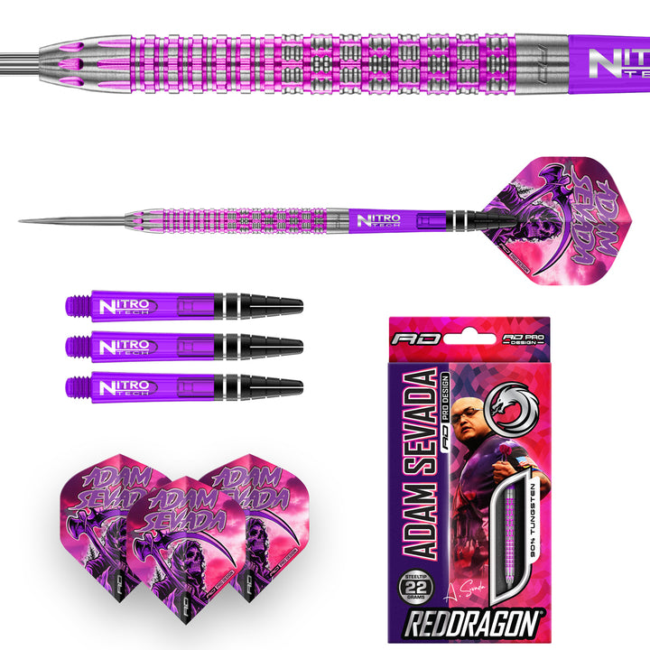 Adam Sevada 90% Tungsten Steel Tip Darts by Red Dragon