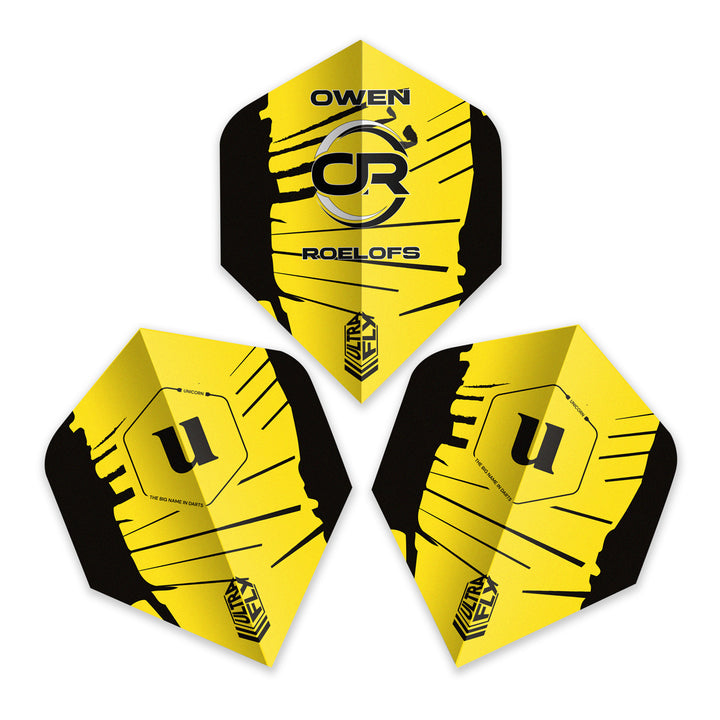 Owen Roelofs Ultrafly Plus Dart Flights by Unicorn