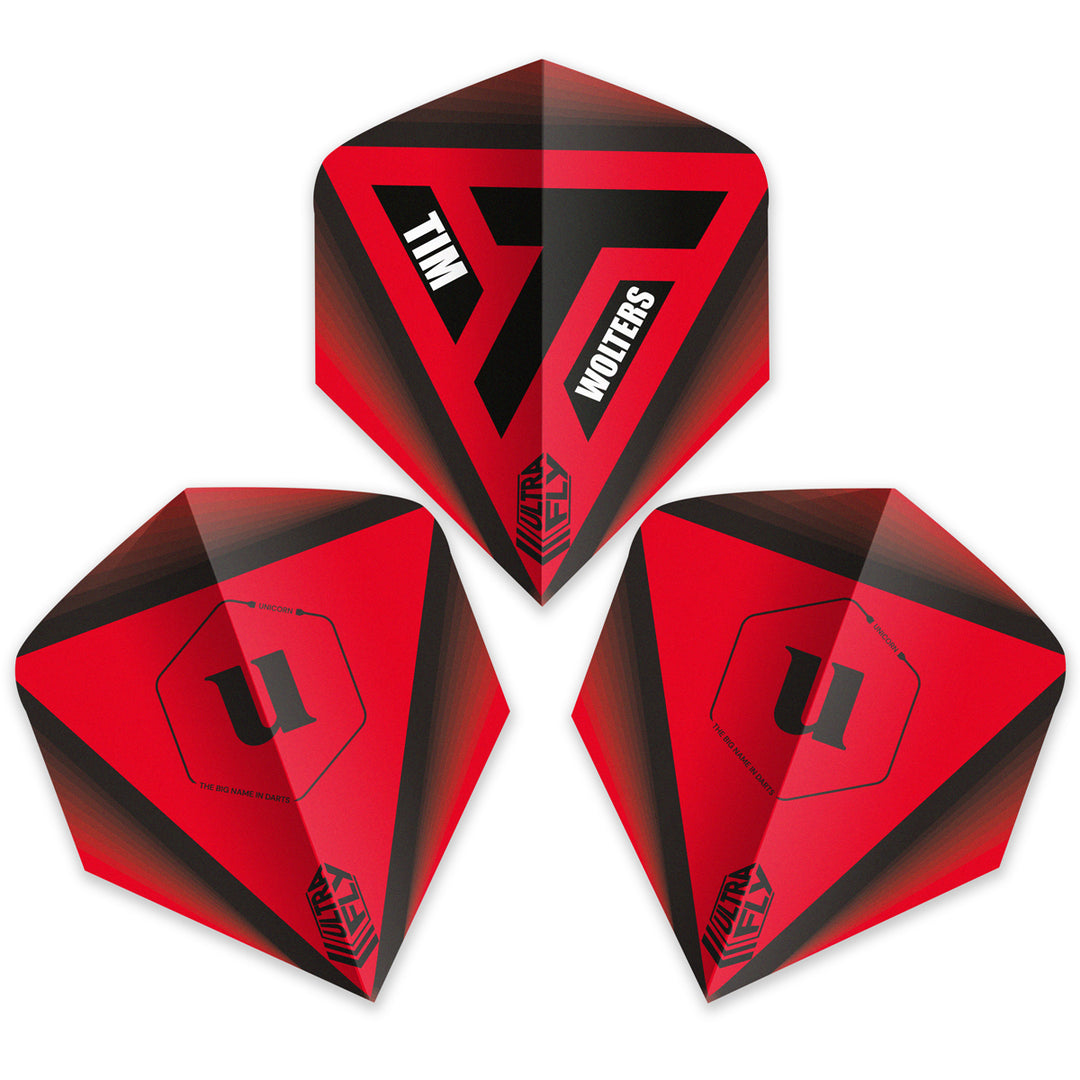 Tim Wolters Ultrafly BW Dart Flights by Unicorn