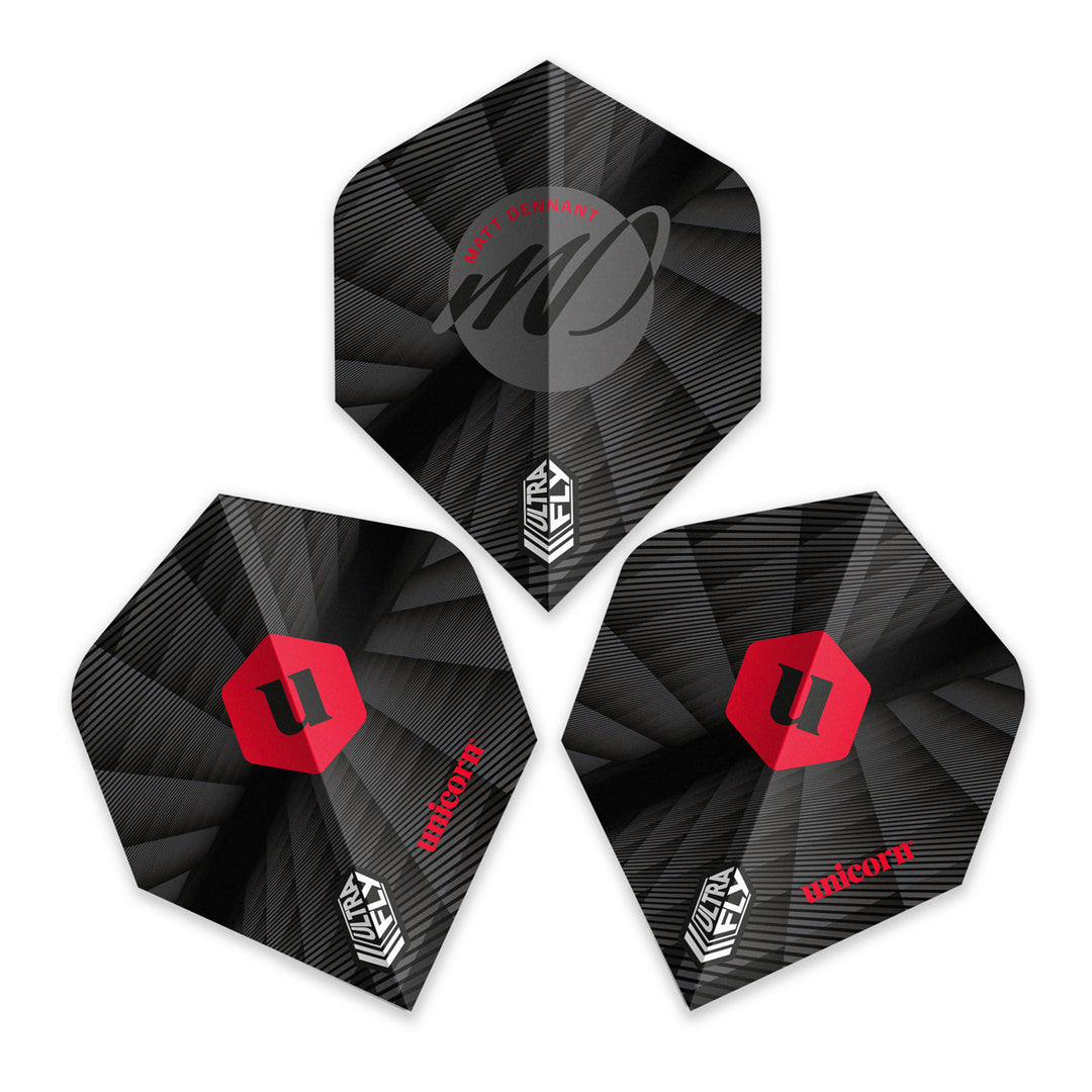 Matt Dennant Ultrafly BW Dart Flights by Unicorn