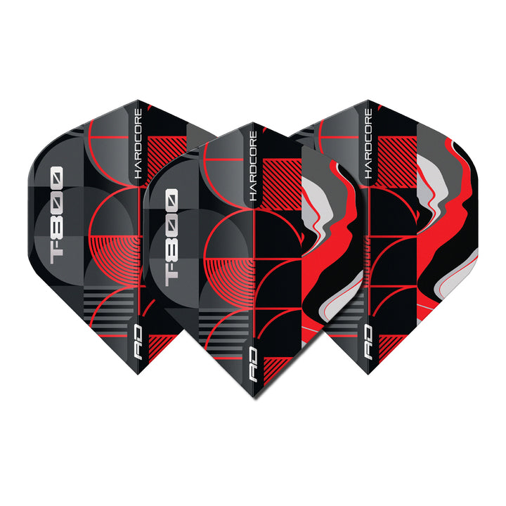 T800 Hardcore Premium No2 Dart Flights by Red Dragon