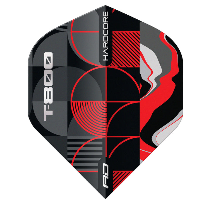 T800 Hardcore Premium No2 Dart Flights by Red Dragon