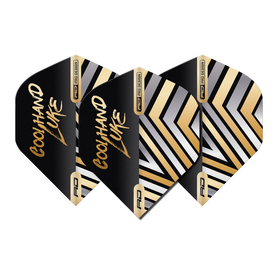 Luke Humphries Gold Hardcore Premium No1 Dart Flights by Red Dragon