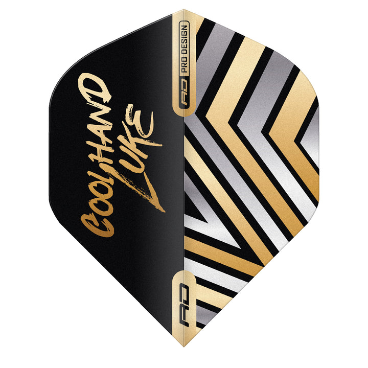 Luke Humphries Gold Hardcore Premium No1 Dart Flights by Red Dragon