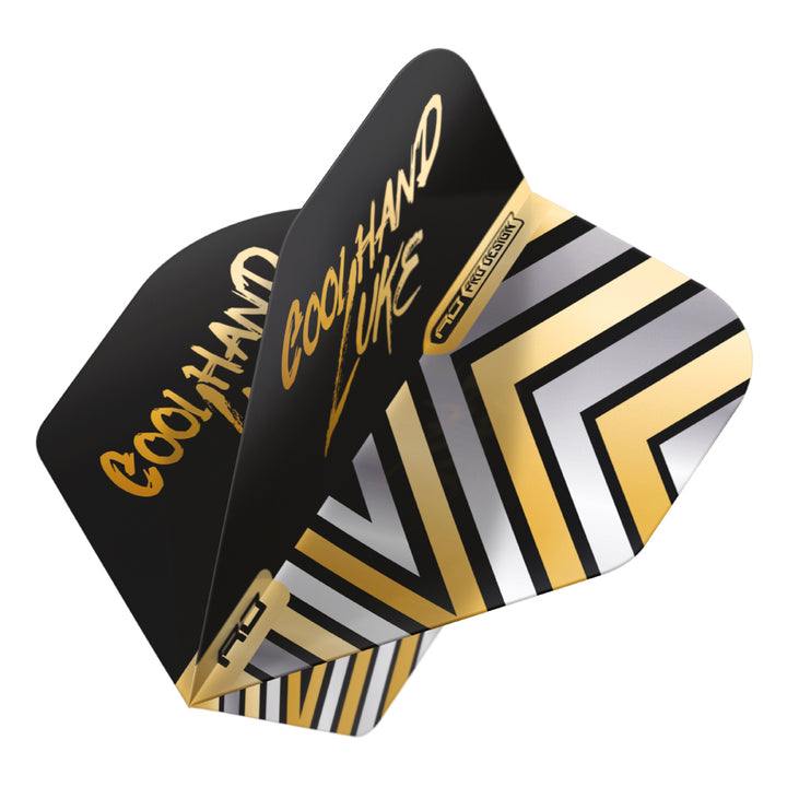 Luke Humphries Gold Hardcore Premium No1 Dart Flights by Red Dragon