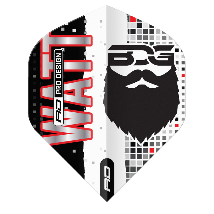 Jason Watt BDG Hardcore Premium No2 Dart Flights by Red Dragon