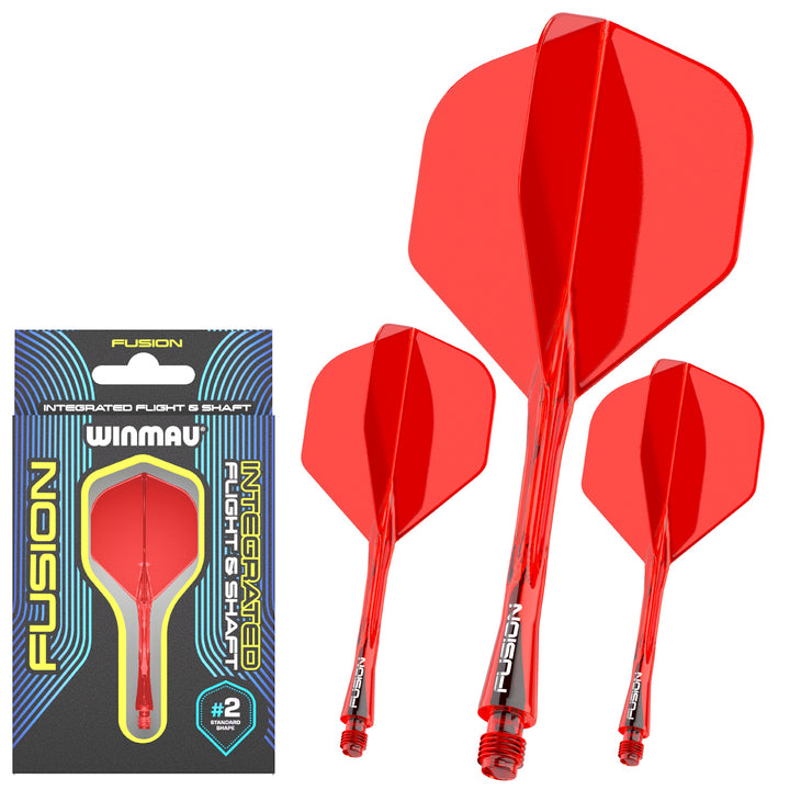 Fusion Integrated Flight & Shaft Red Short No2 by Winmau