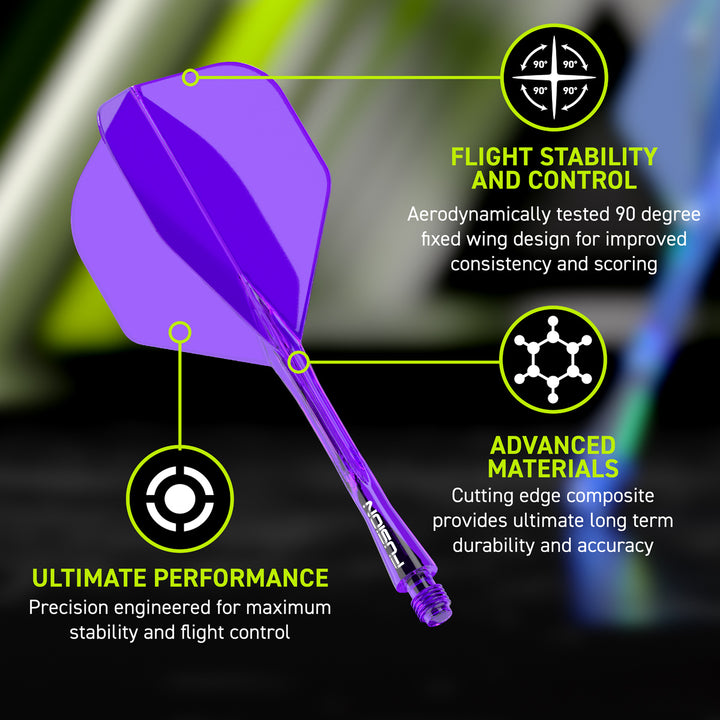 Fusion Integrated Flight & Shaft Purple Short No2 by Winmau