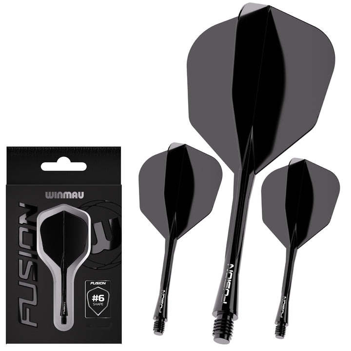 Fusion Integrated Flight & Shaft Black No6 by Winmau