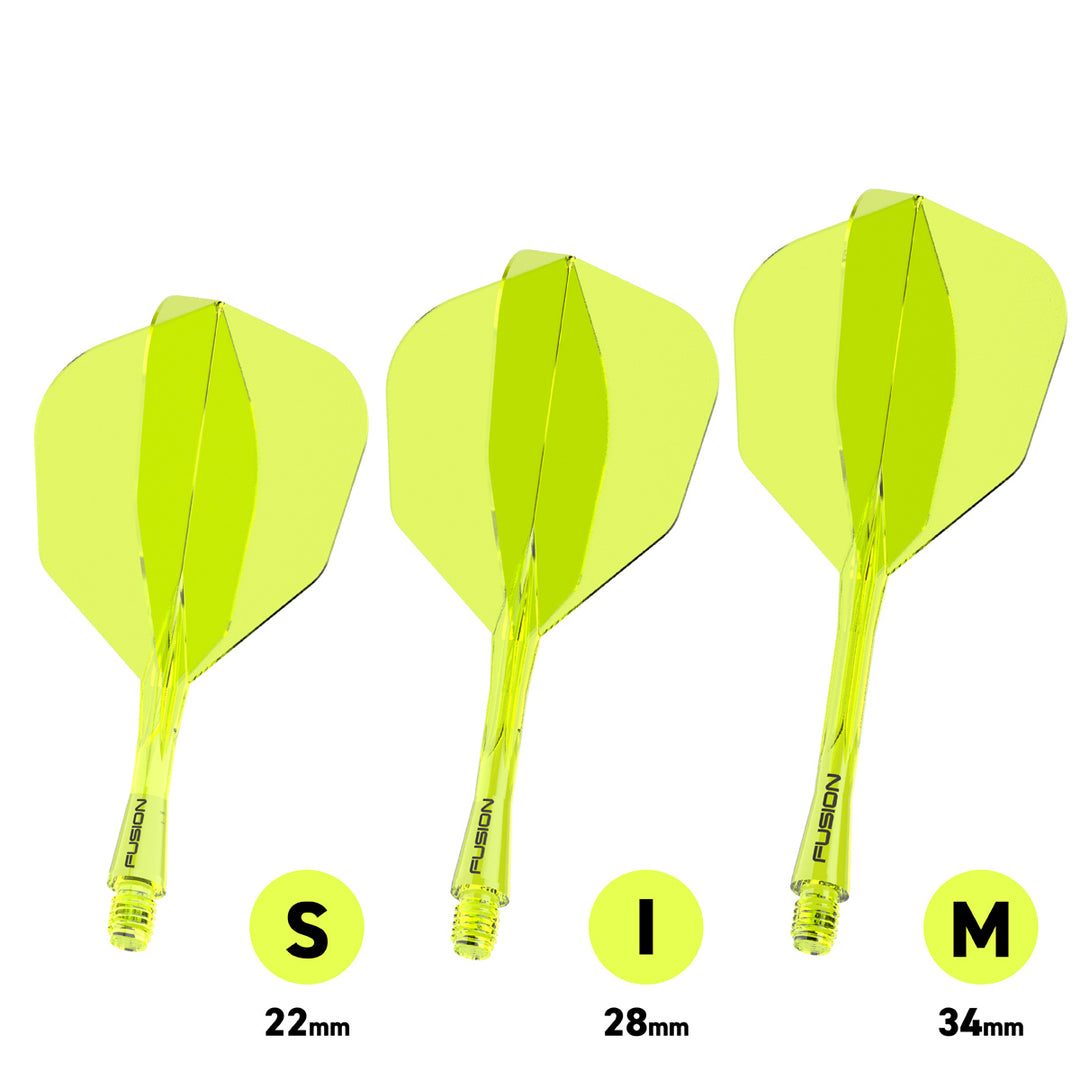 Fusion Integrated Flight & Shaft Neon Yellow Short No6 by Winmau