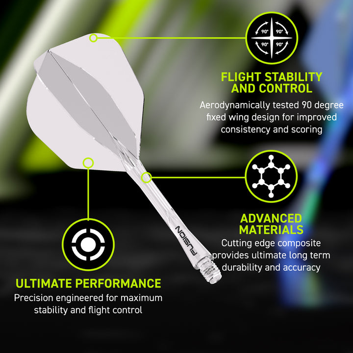 Fusion Integrated Flight & Shaft Clear Short No6 by Winmau