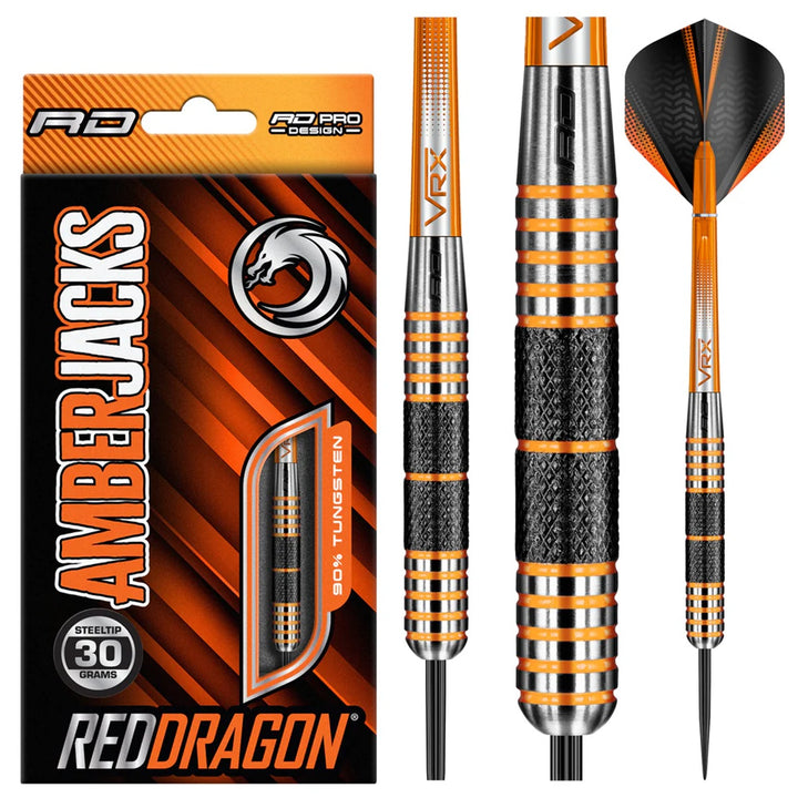 Amberjack 11 90% Tungsten Steel Tip Darts by Red Dragon