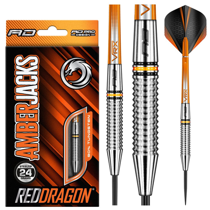 Amberjack 17 90% Tungsten Steel Tip Darts by Red Dragon