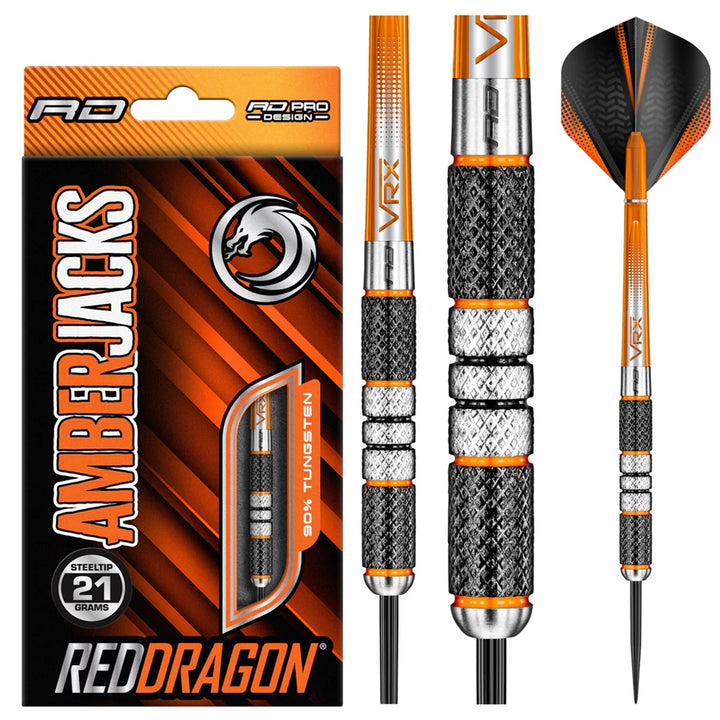 Amberjack 2 90% Tungsten Steel Tip Darts by Red Dragon