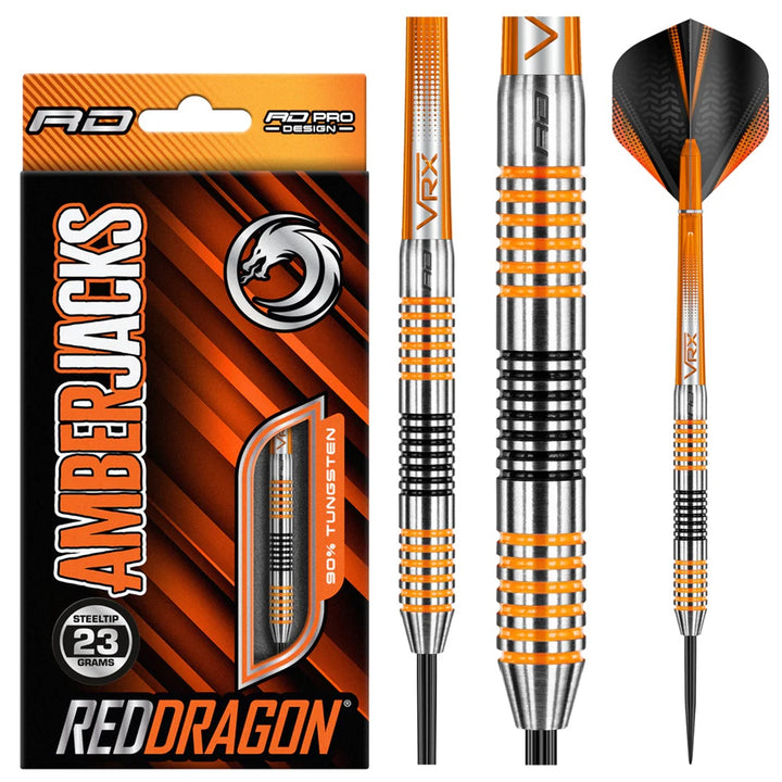 Amberjack 4 90% Tungsten Steel Tip Darts by Red Dragon