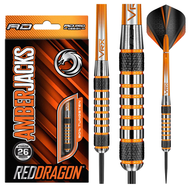 Amberjack 7 90% Tungsten Steel Tip Darts by Red Dragon