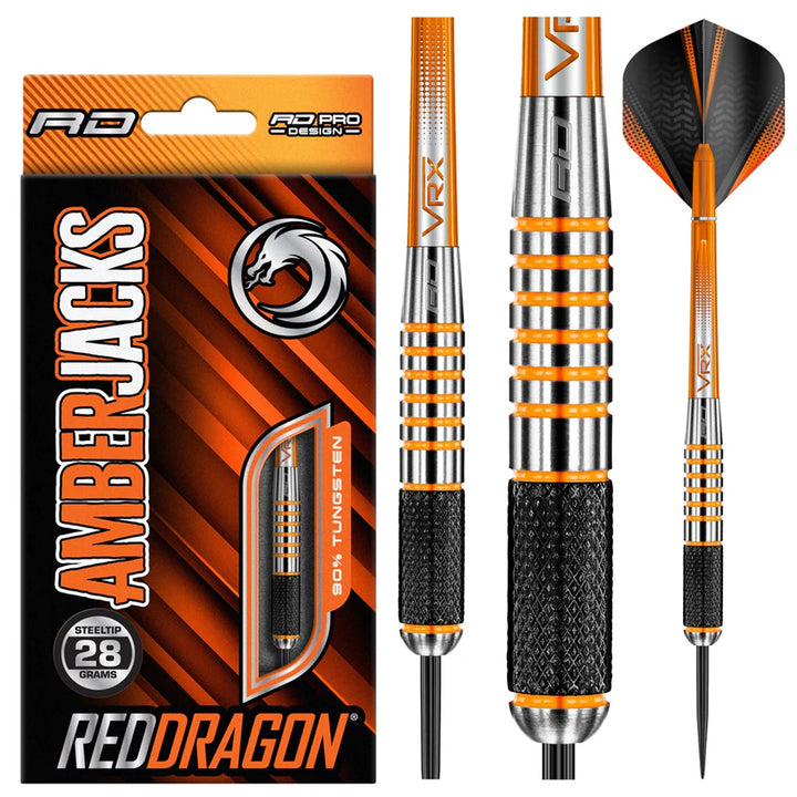 Amberjack 9 90% Tungsten Steel Tip Darts by Red Dragon