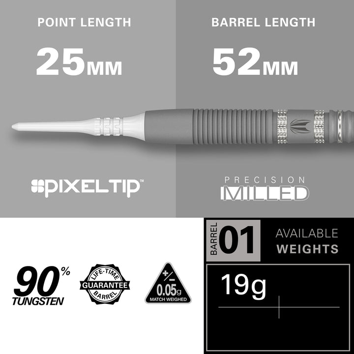 Gabriel Clemens G2 90% Tungsten Soft Tip Darts by Target