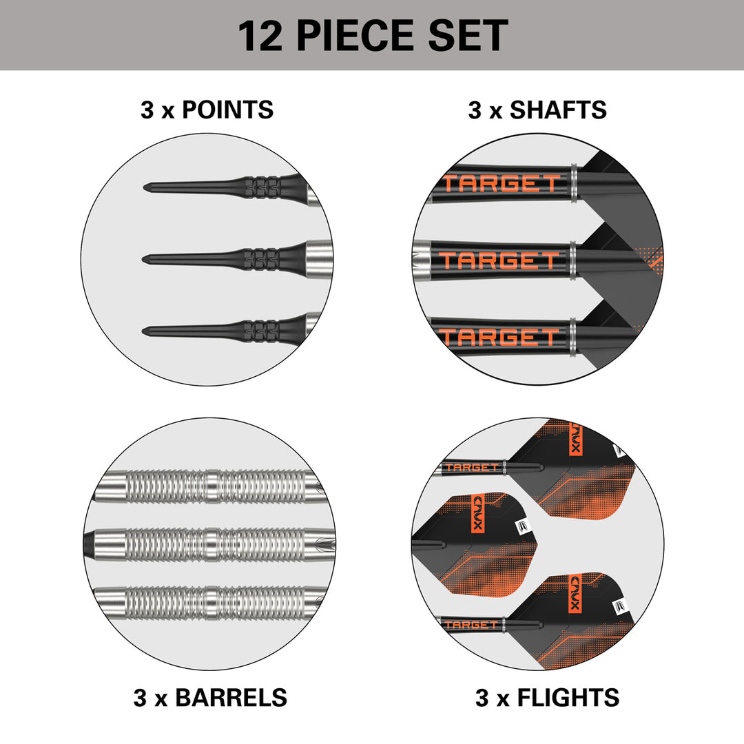 Crux 11 90% Tungsten Soft Tip Darts by Target